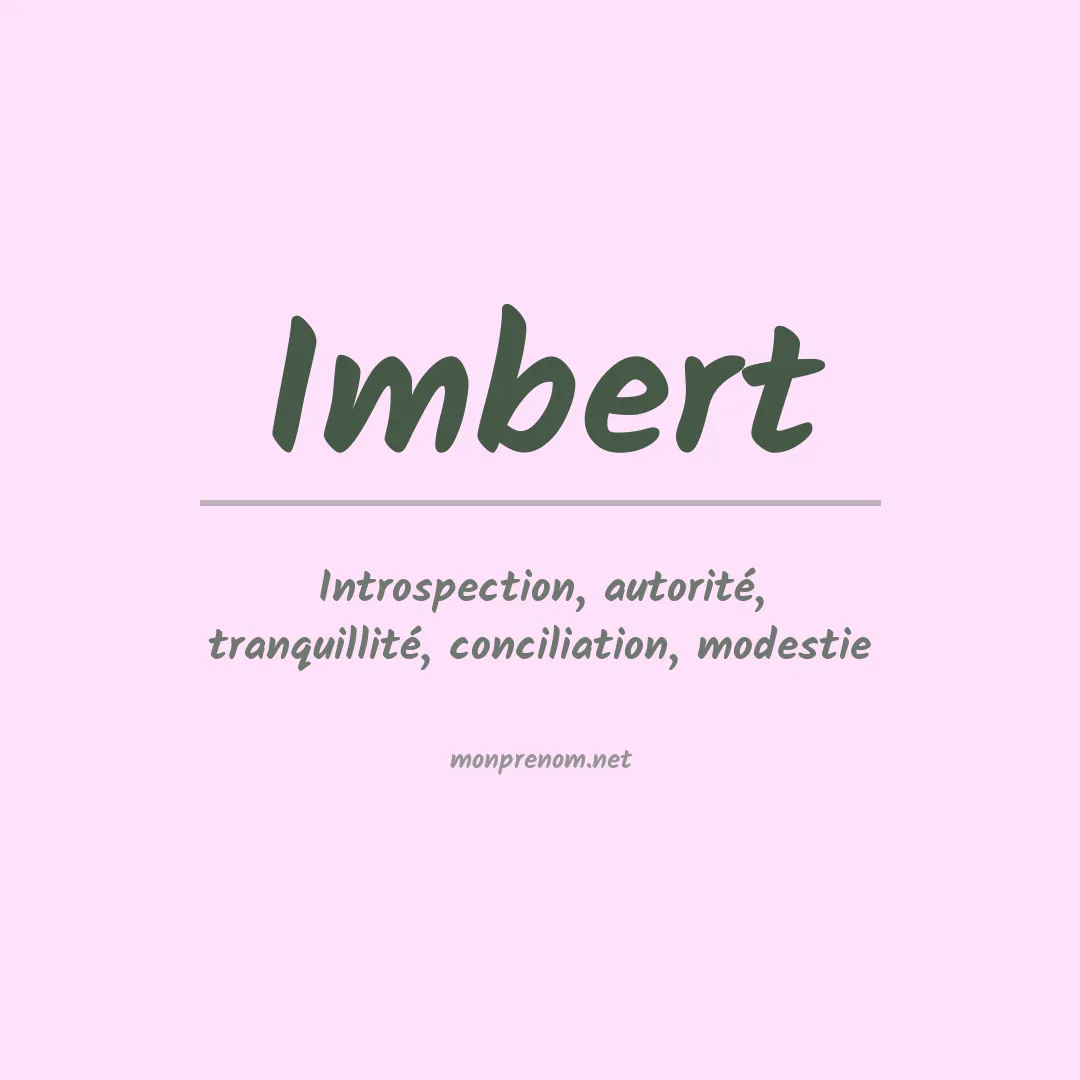 Signification du Prénom Imbert