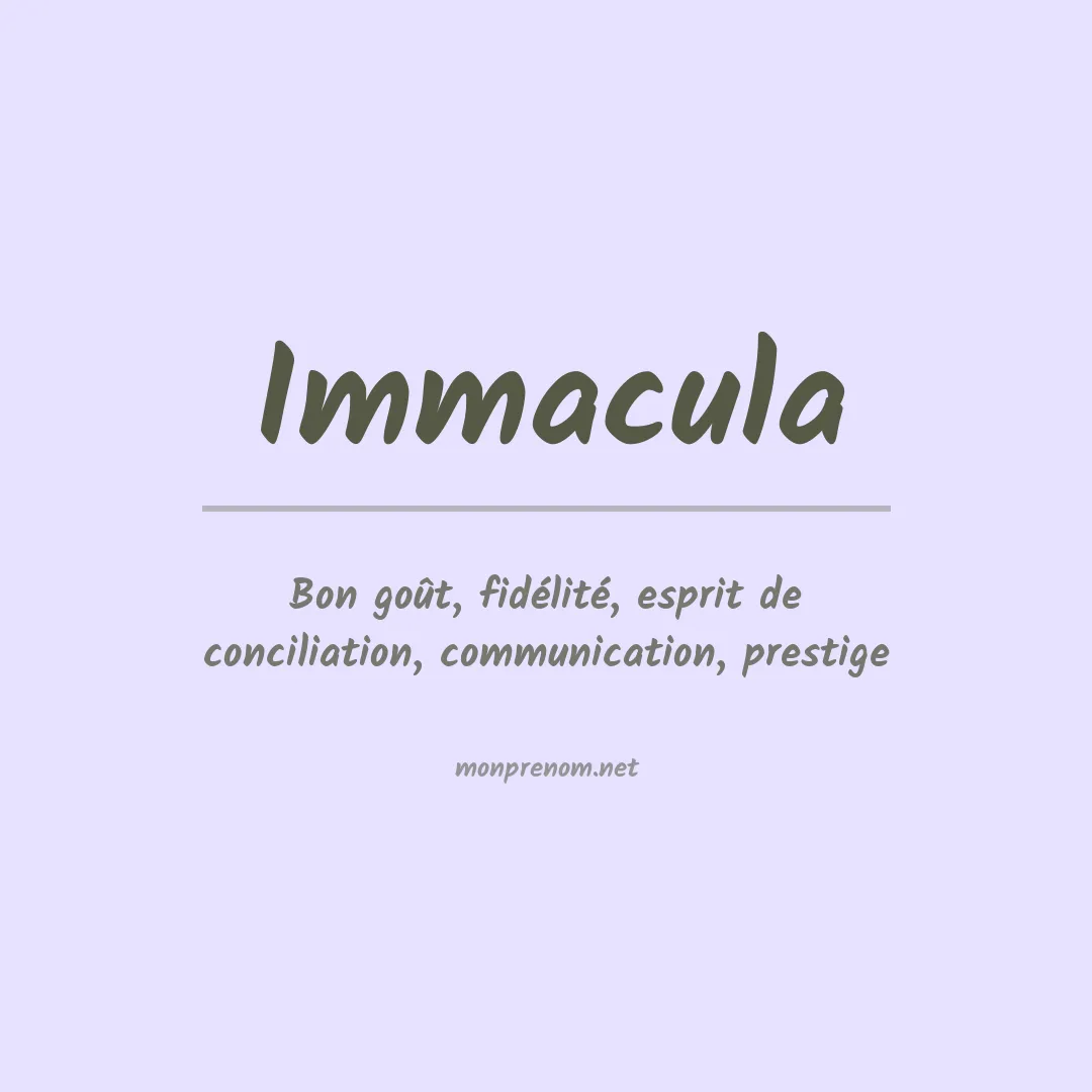 PrénomImmacula