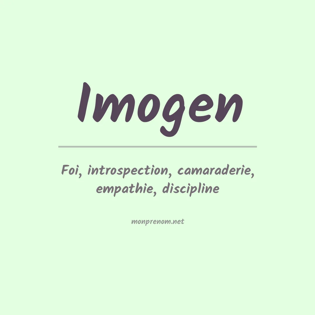 Signification du Prénom Imogen Signification du Prénom Imogen