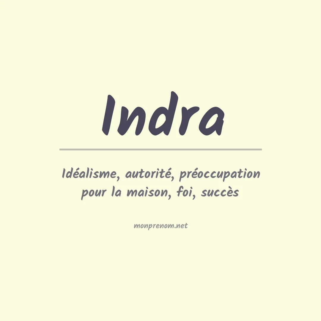 Signification du Prénom Indra