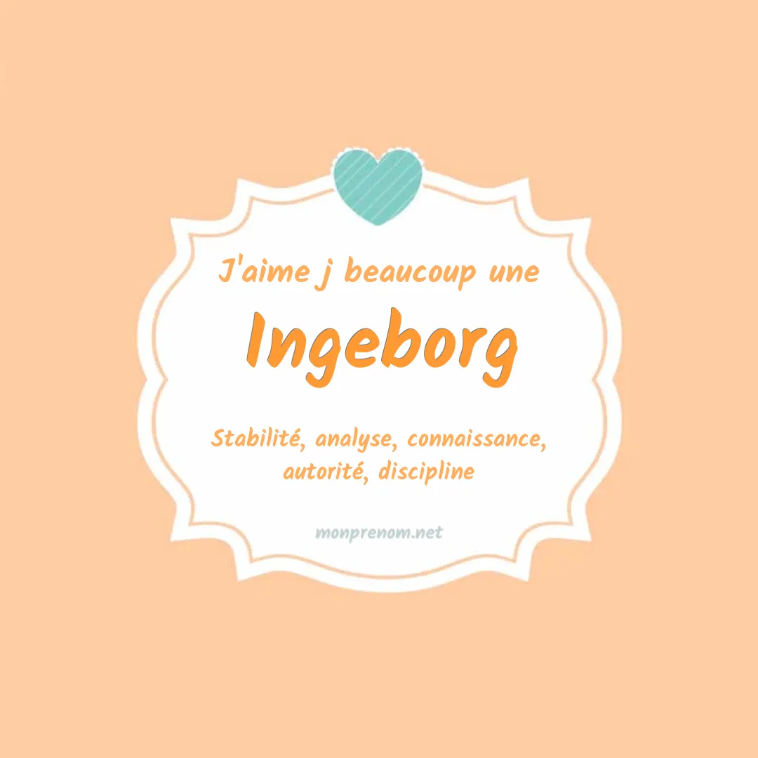 j'aime beaucoup Ingeborg