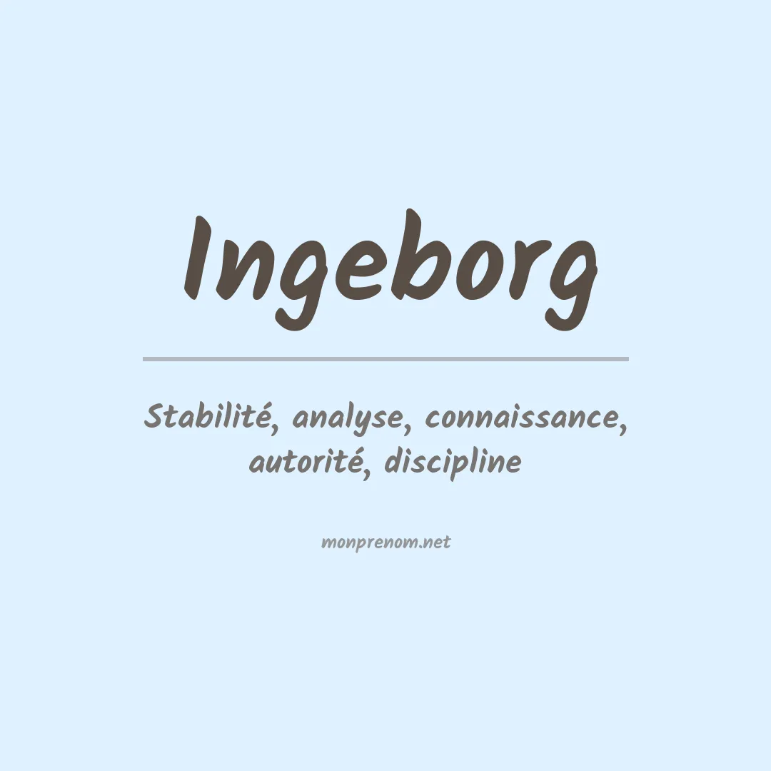 Signification du Prénom Ingeborg Signification du Prénom Ingeborg