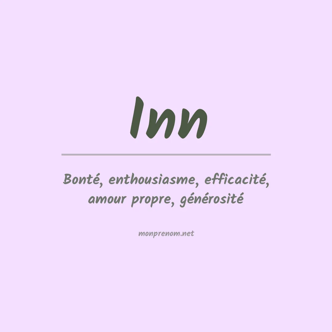 Signification du Prénom Inn