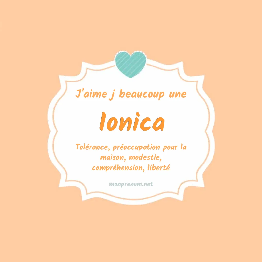 j'aime beaucoup Ionica
