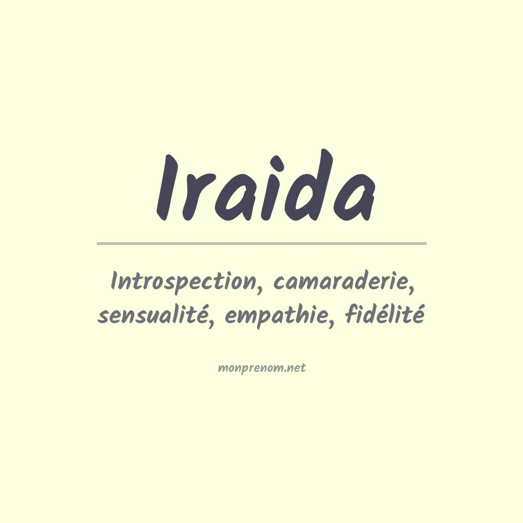 Signification du Prénom Iraida