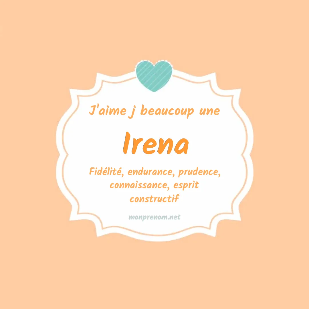 j'aime beaucoup Irena