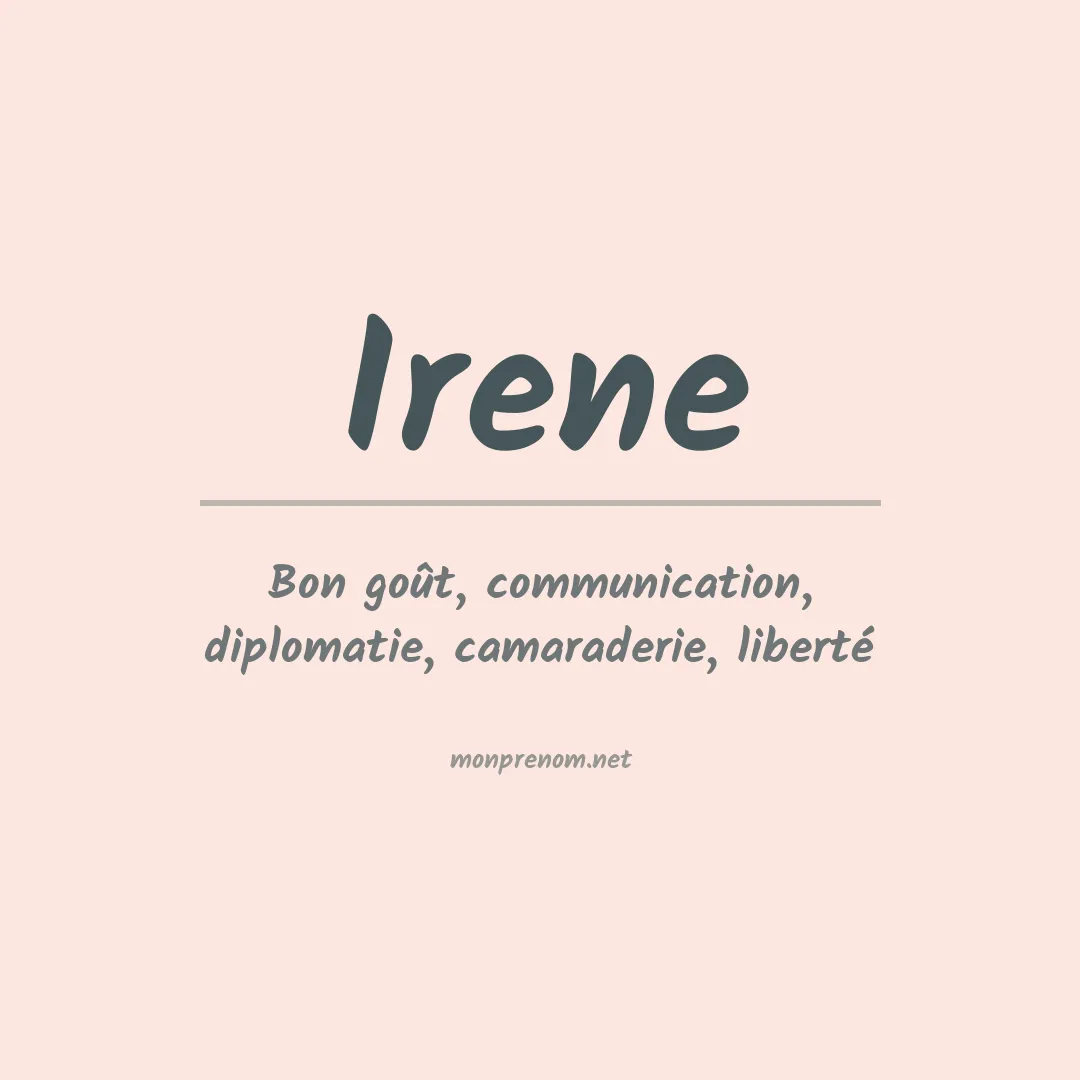 Signification du Prénom Irene