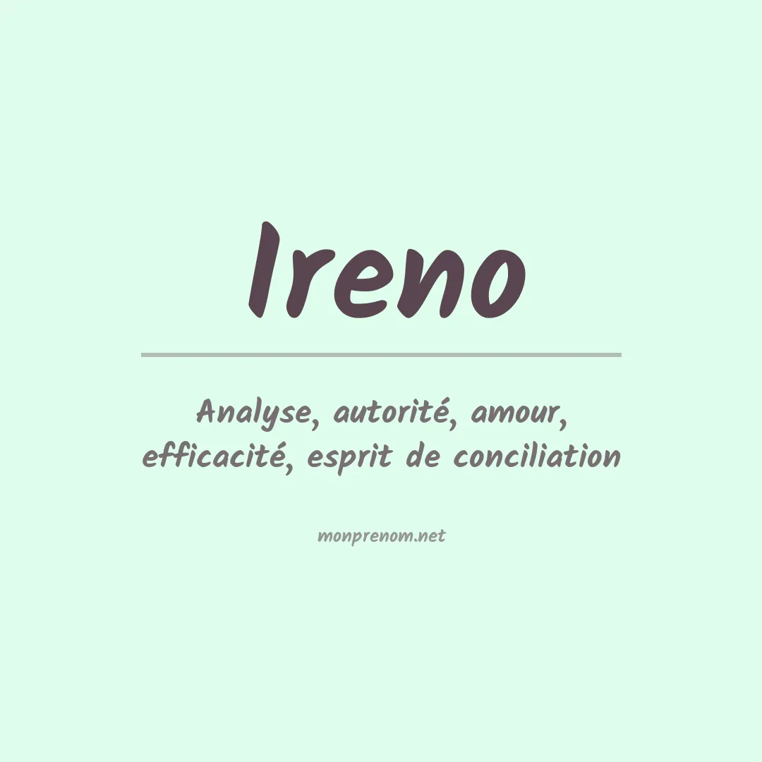 Signification du Prénom Ireno