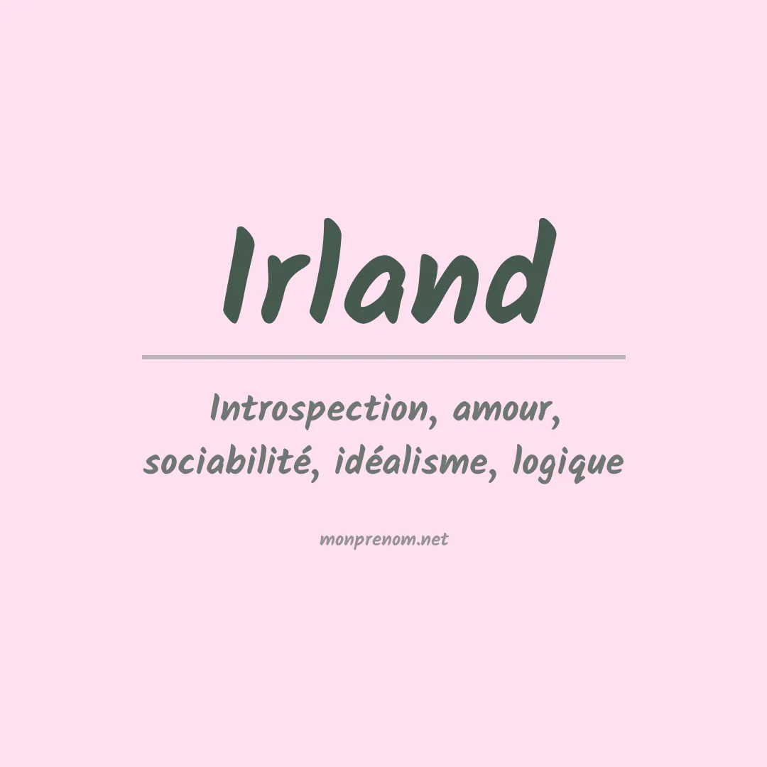 Signification du Prénom Irland