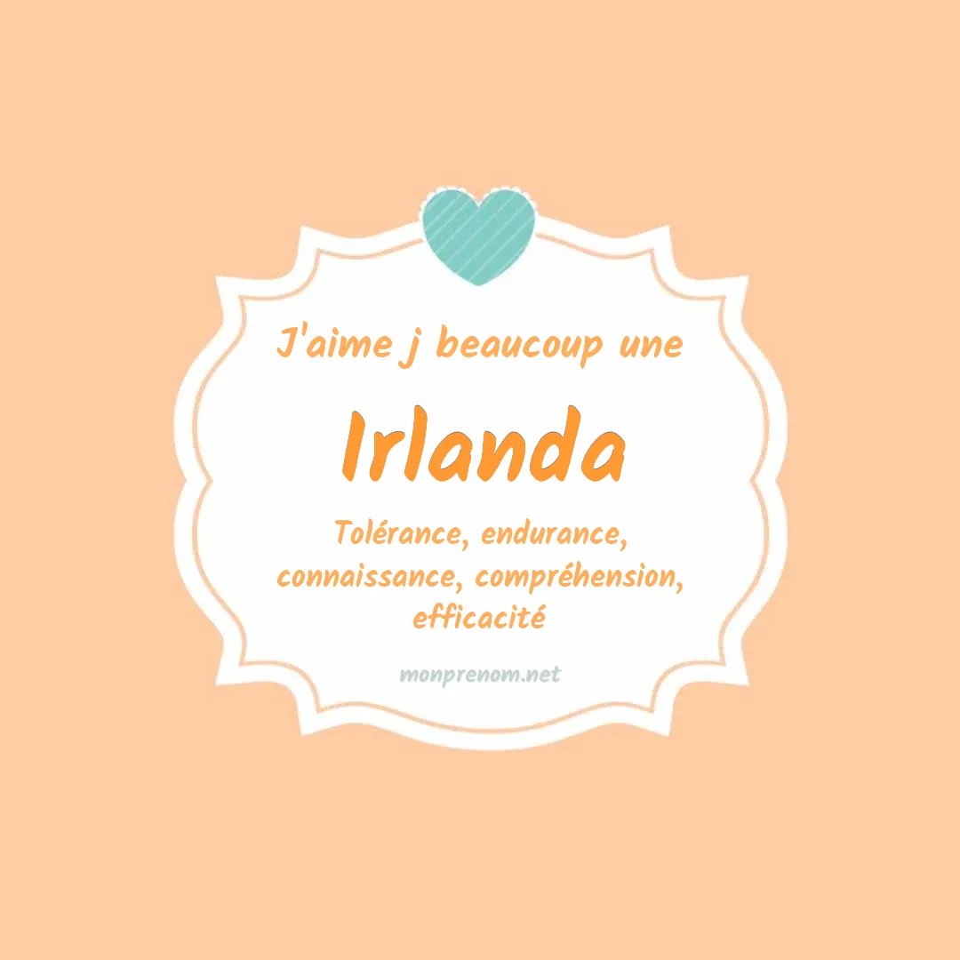 j'aime beaucoup Irlanda