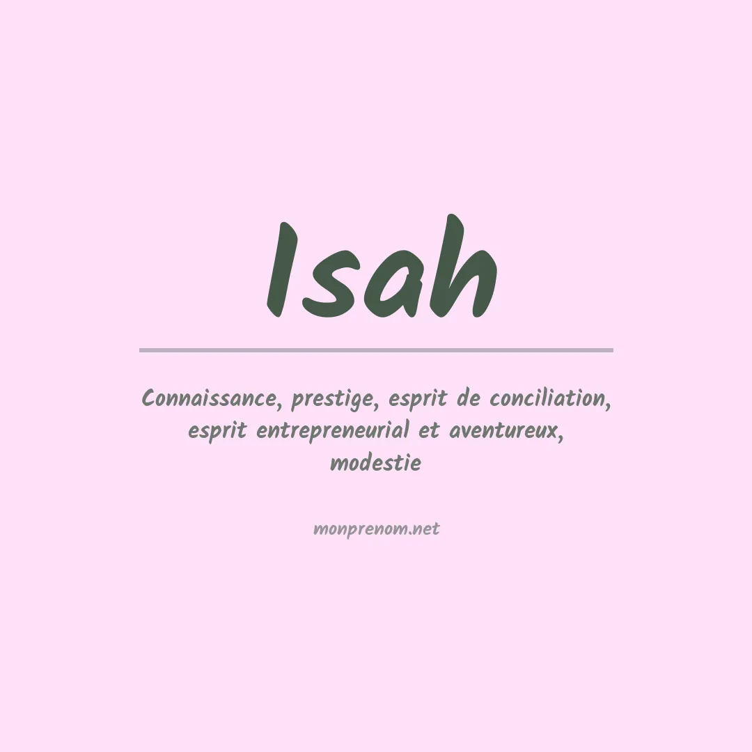 Signification du Prénom Isah Signification du Prénom Isah