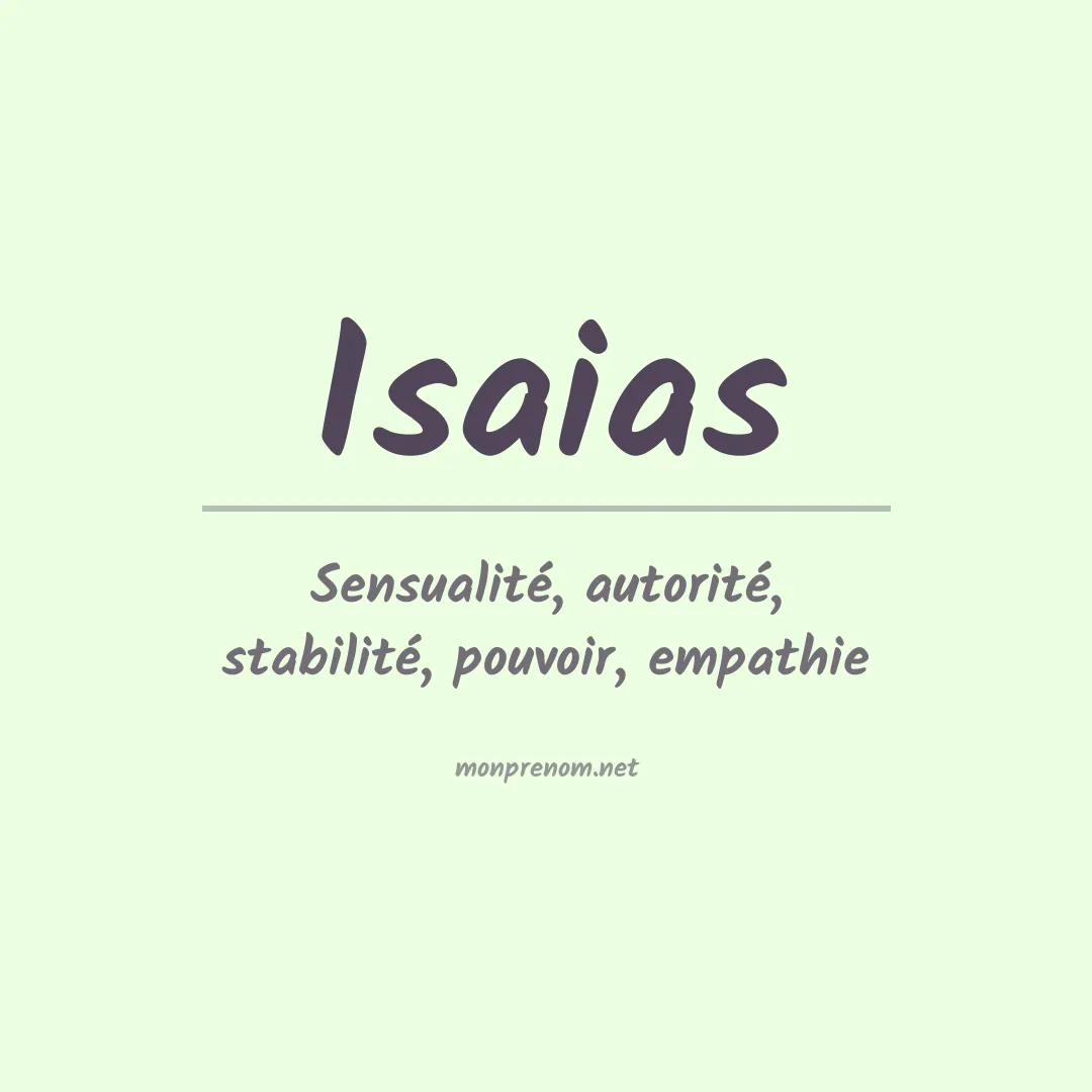 Signification du Prénom Isaias