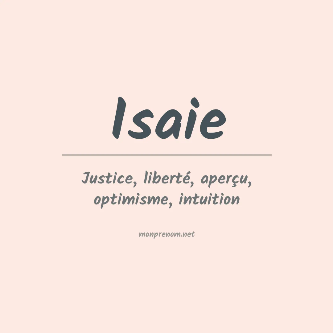 Signification du Prénom Isaie
