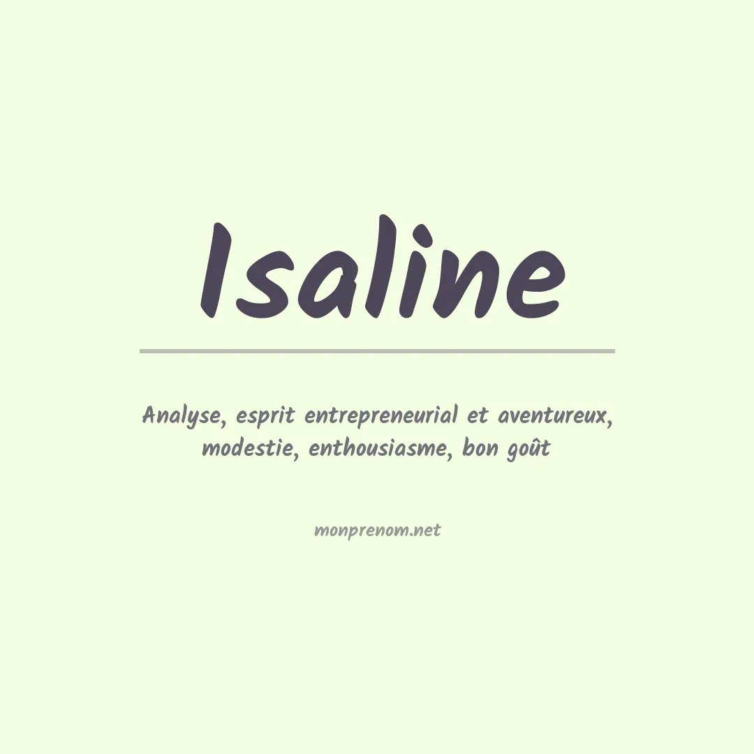 Signification du Prénom Isaline Signification du Prénom Isaline