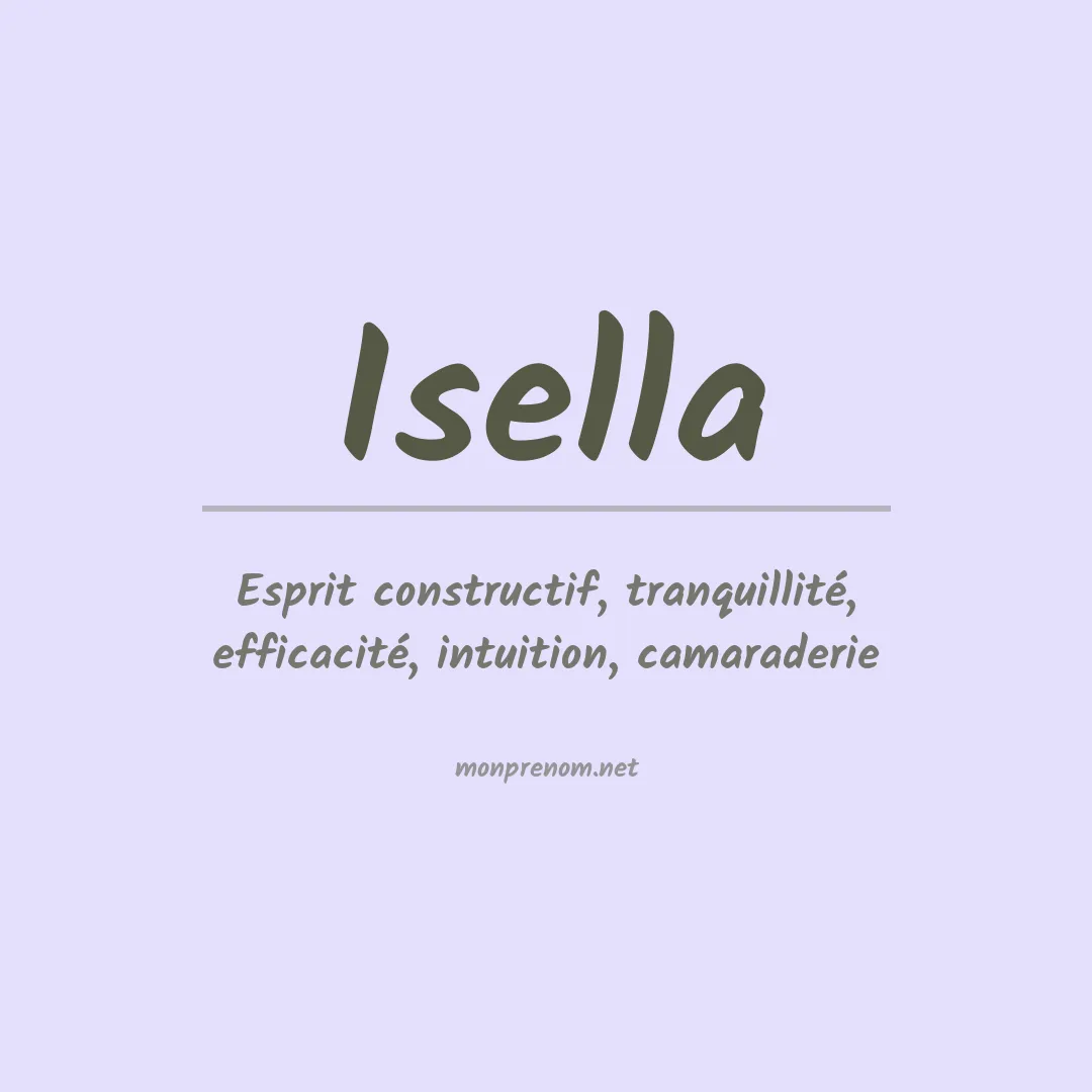 Signification du Prénom Isella