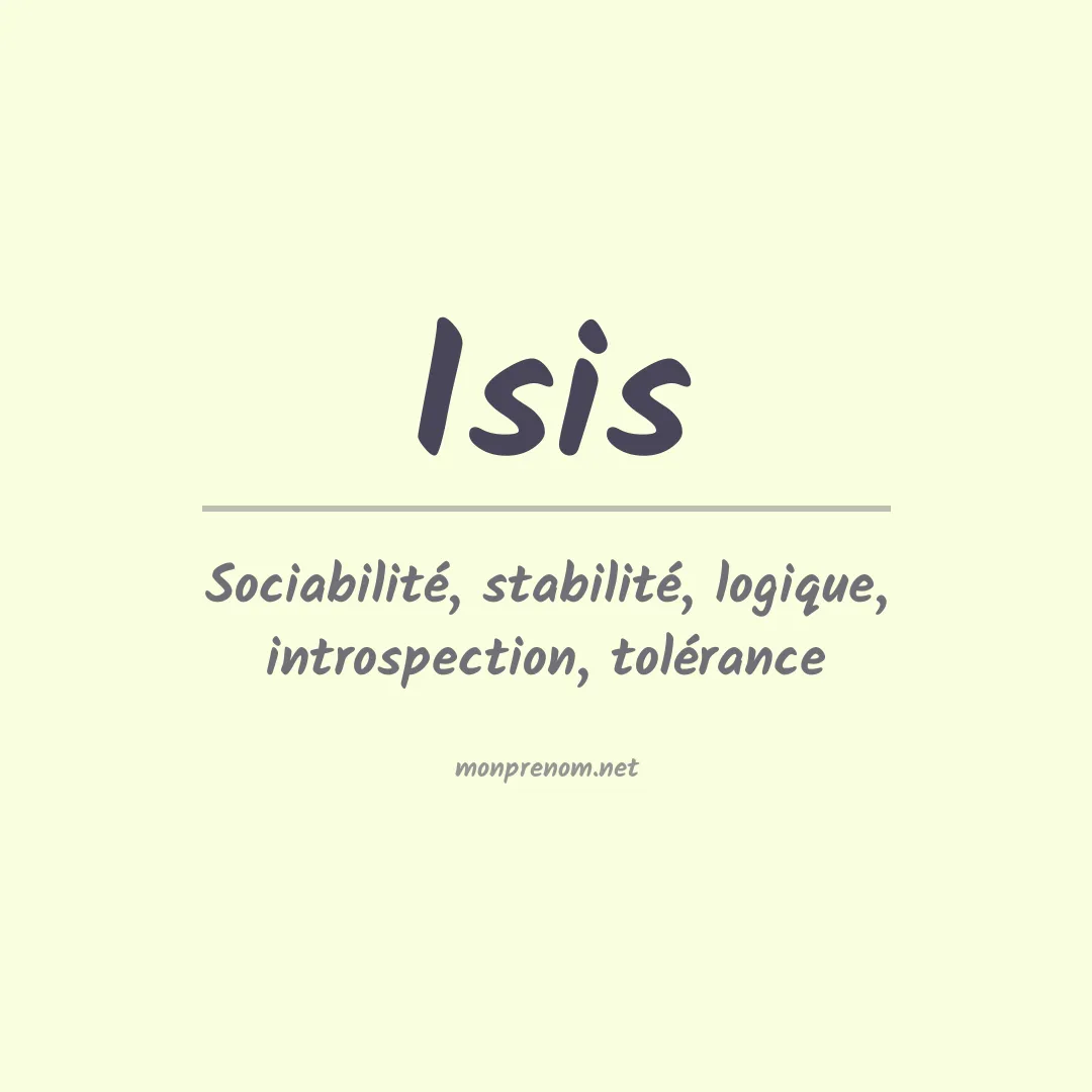 Signification du Prénom Isis