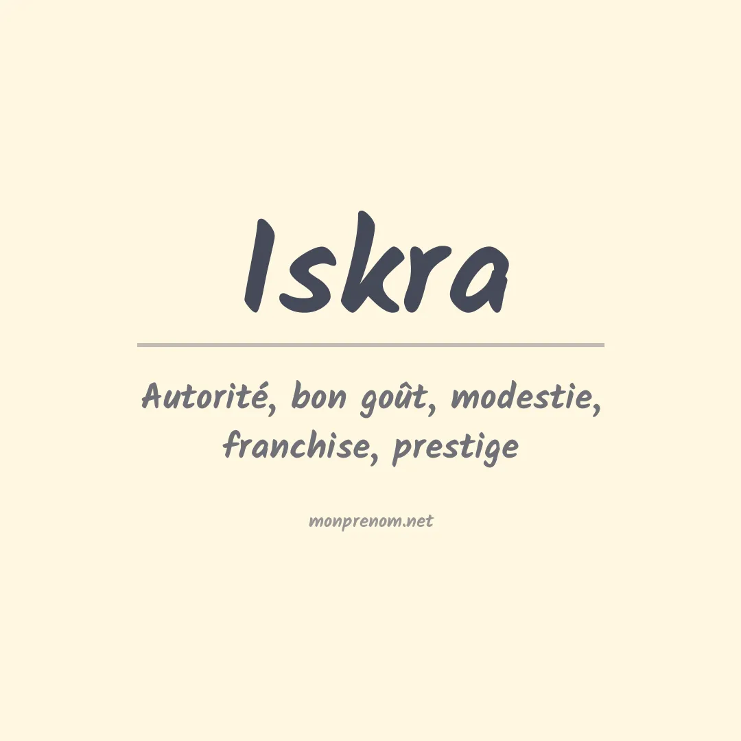 Signification du Prénom Iskra