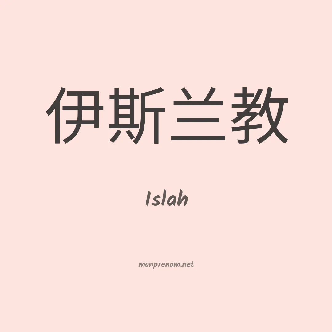 Islah en chino