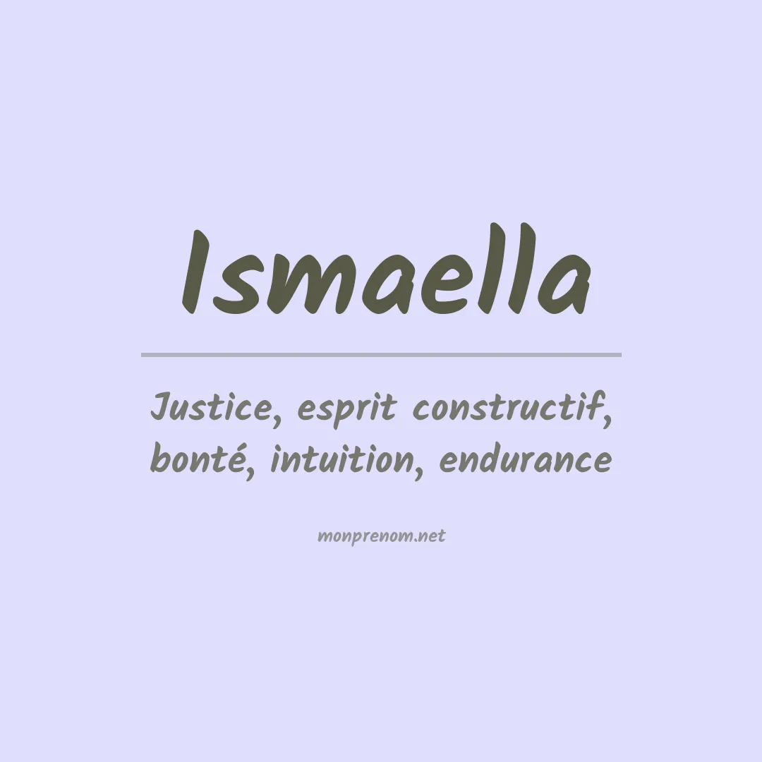 Signification du Prénom Ismaella