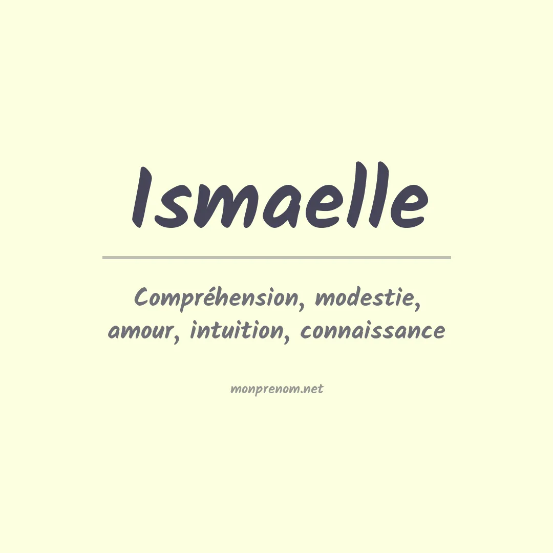 Signification du Prénom Ismaelle