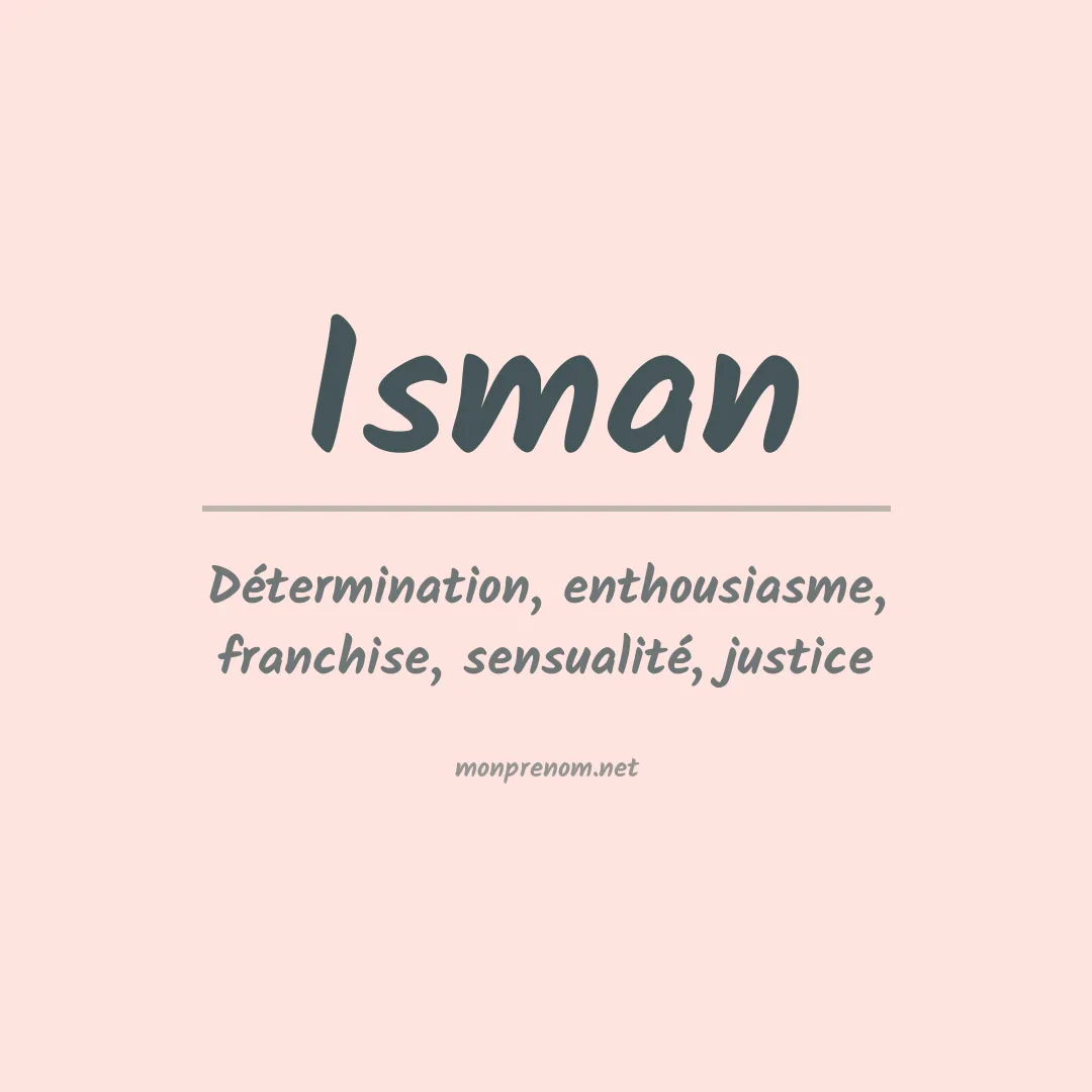 Signification du Prénom Isman Signification du Prénom Isman