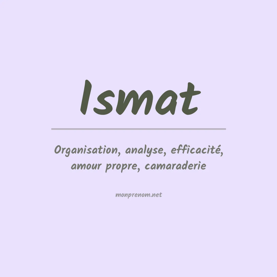 Signification du Prénom Ismat Signification du Prénom Ismat