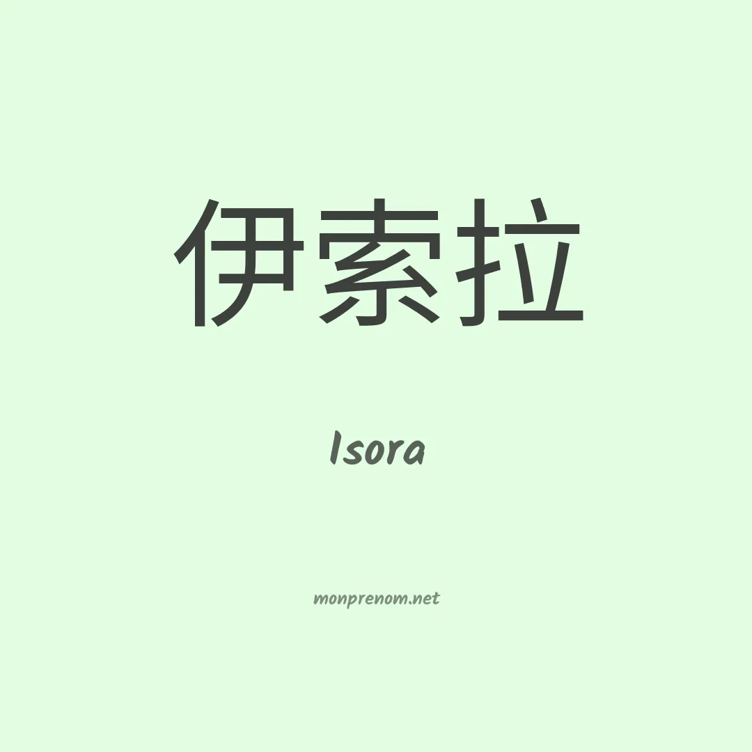 Isora en chino