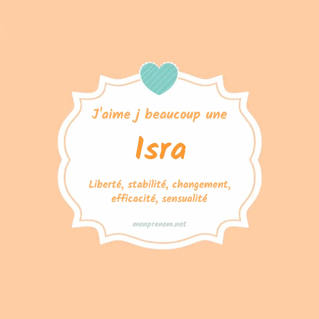 j'aime beaucoup Isra