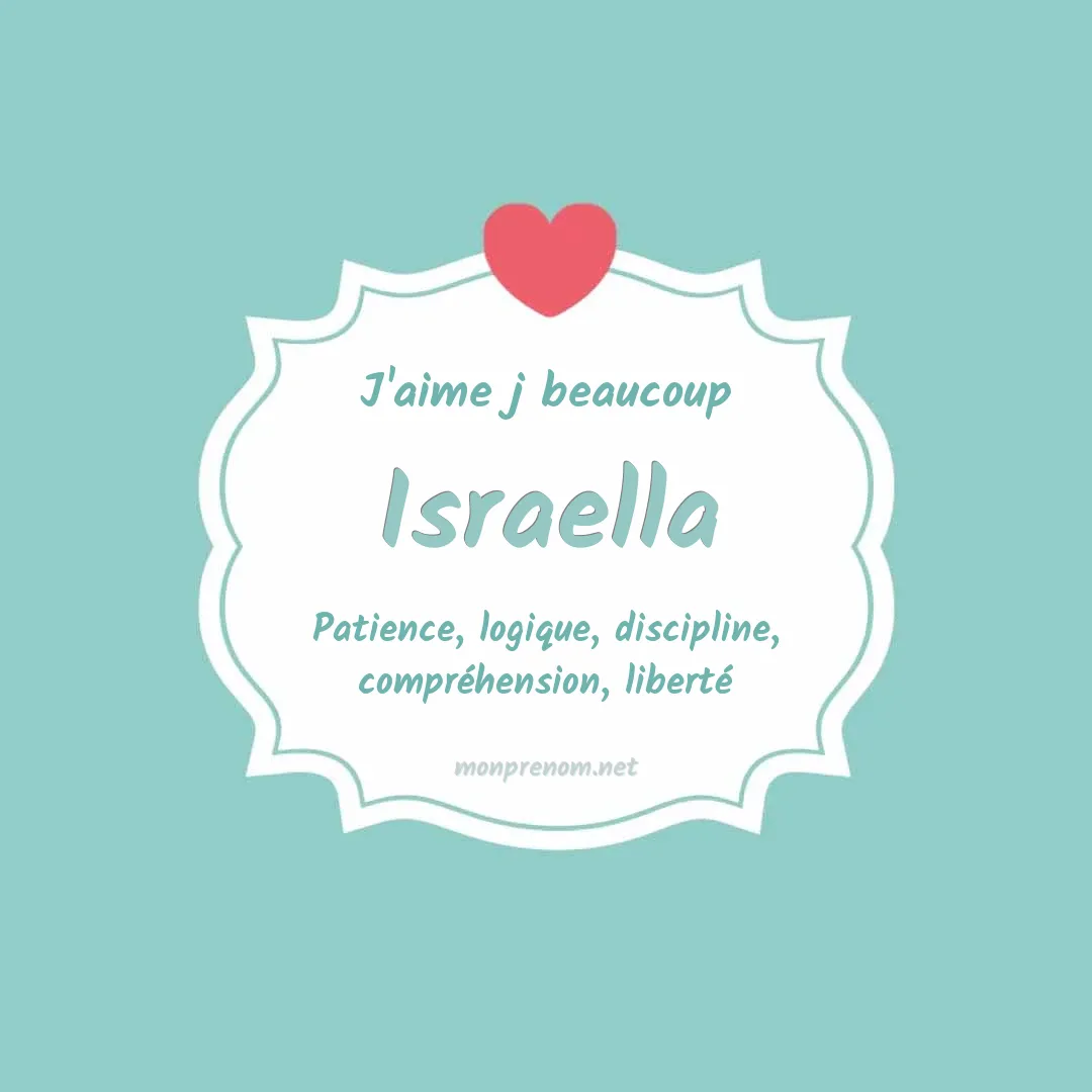 j'aime beaucoup Israella