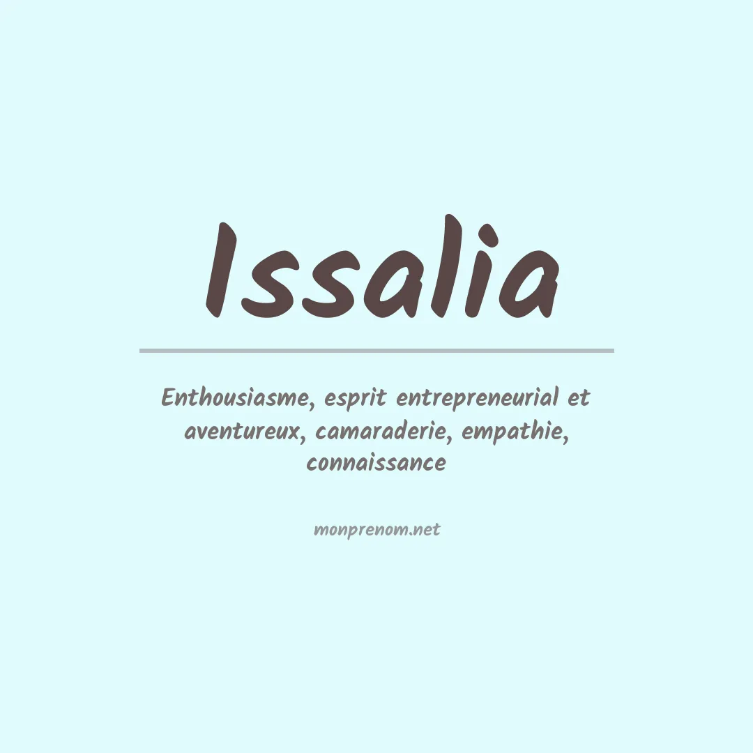 Signification du Prénom Issalia Signification du Prénom Issalia