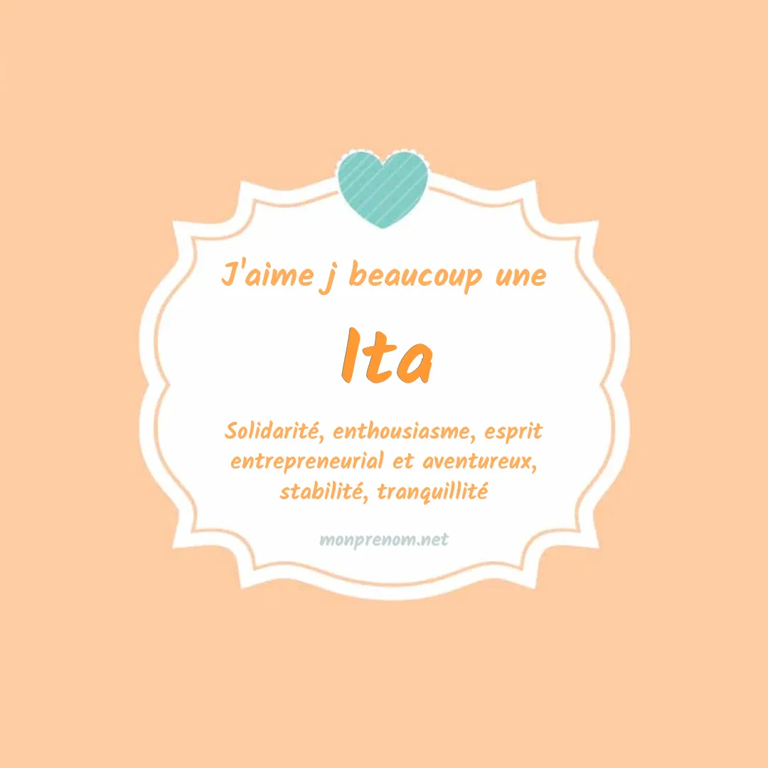 j'aime beaucoup Ita