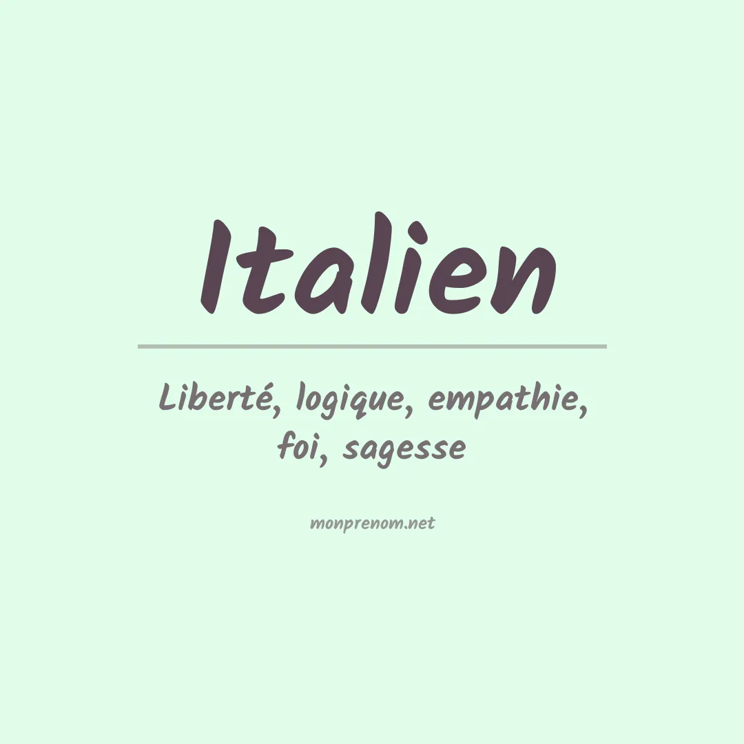 Signification du Prénom Italien Signification du Prénom Italien