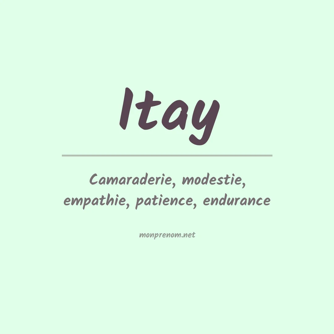 Signification du Prénom Itay Signification du Prénom Itay