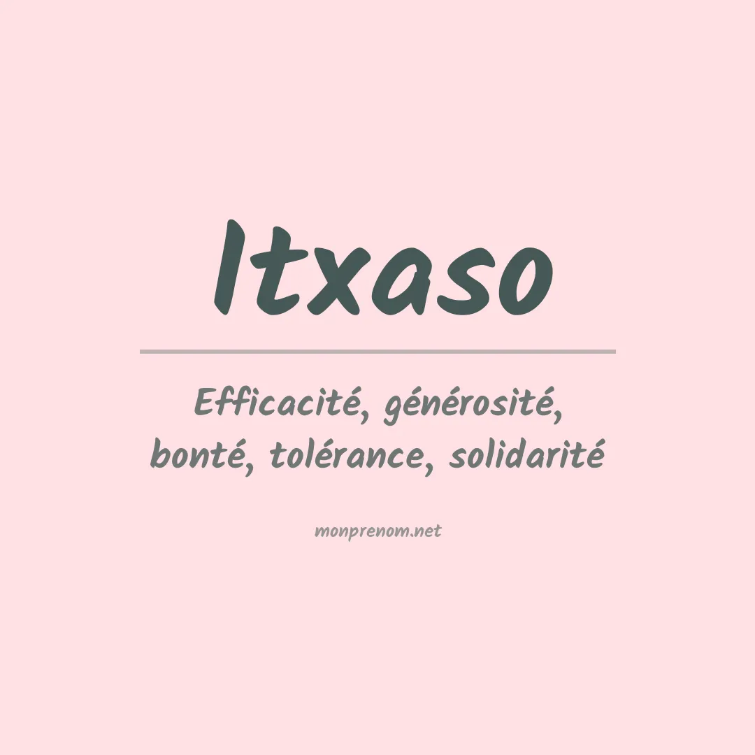 Signification du Prénom Itxaso