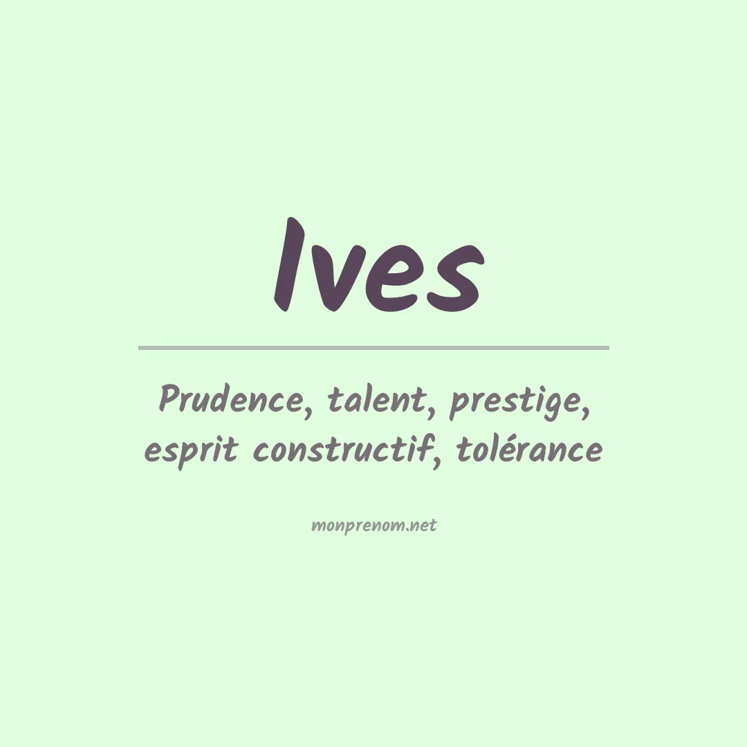 Signification du Prénom Ives