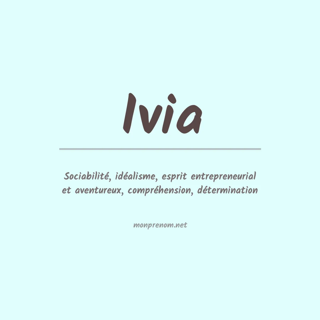 Signification du Prénom Ivia