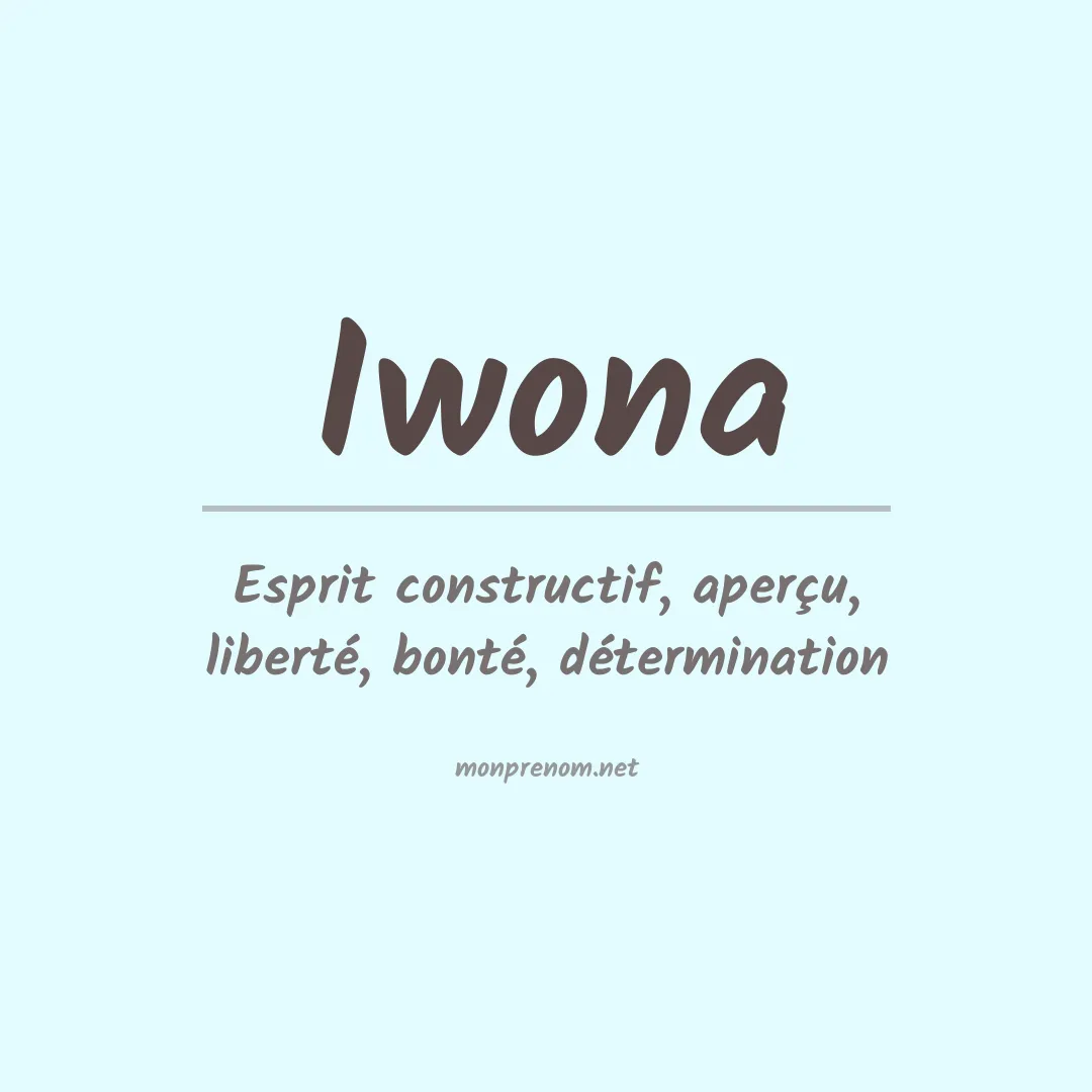 Signification du Prénom Iwona