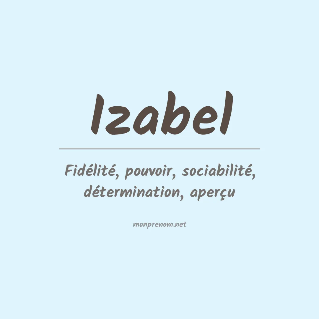 Signification du Prénom Izabel