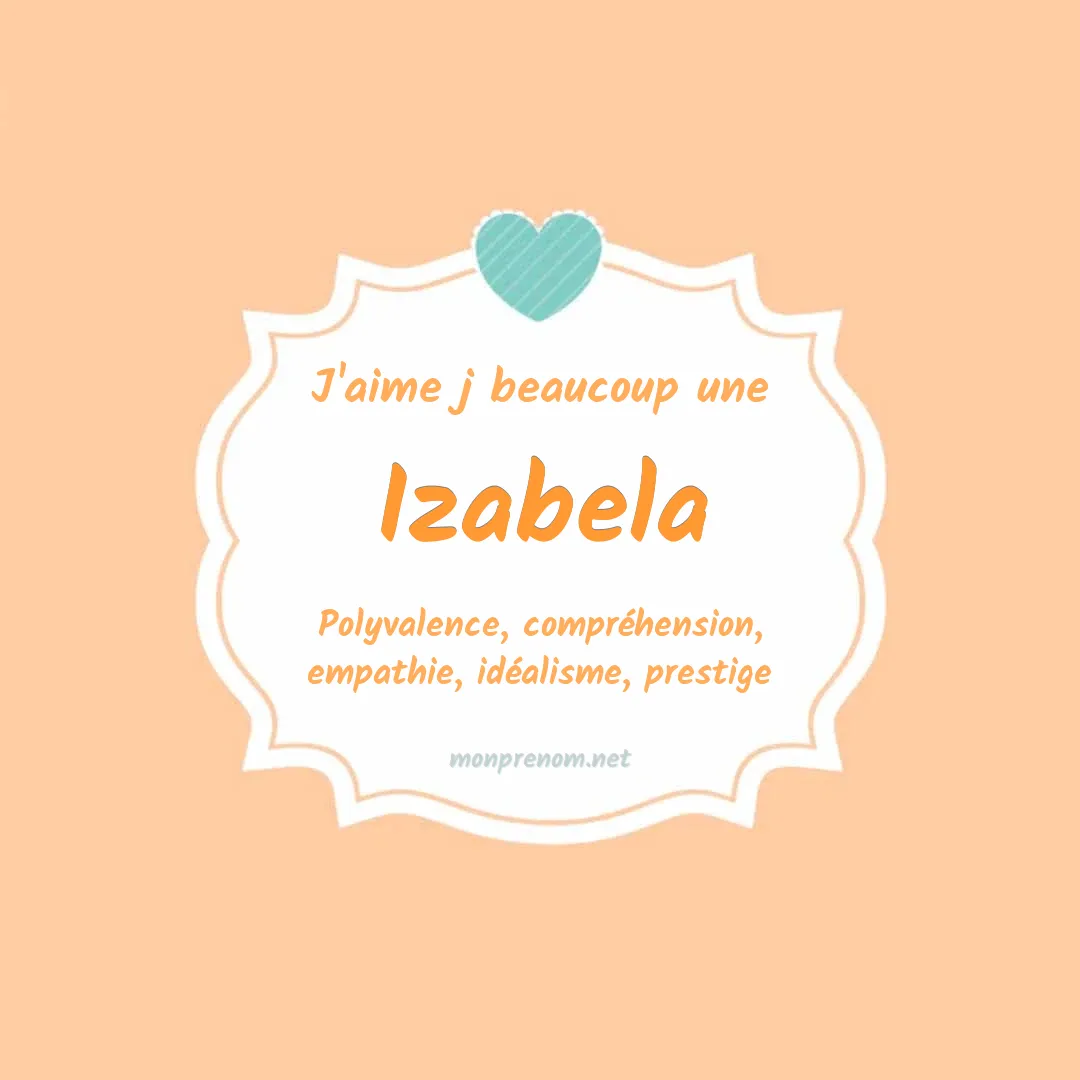 j'aime beaucoup Izabela