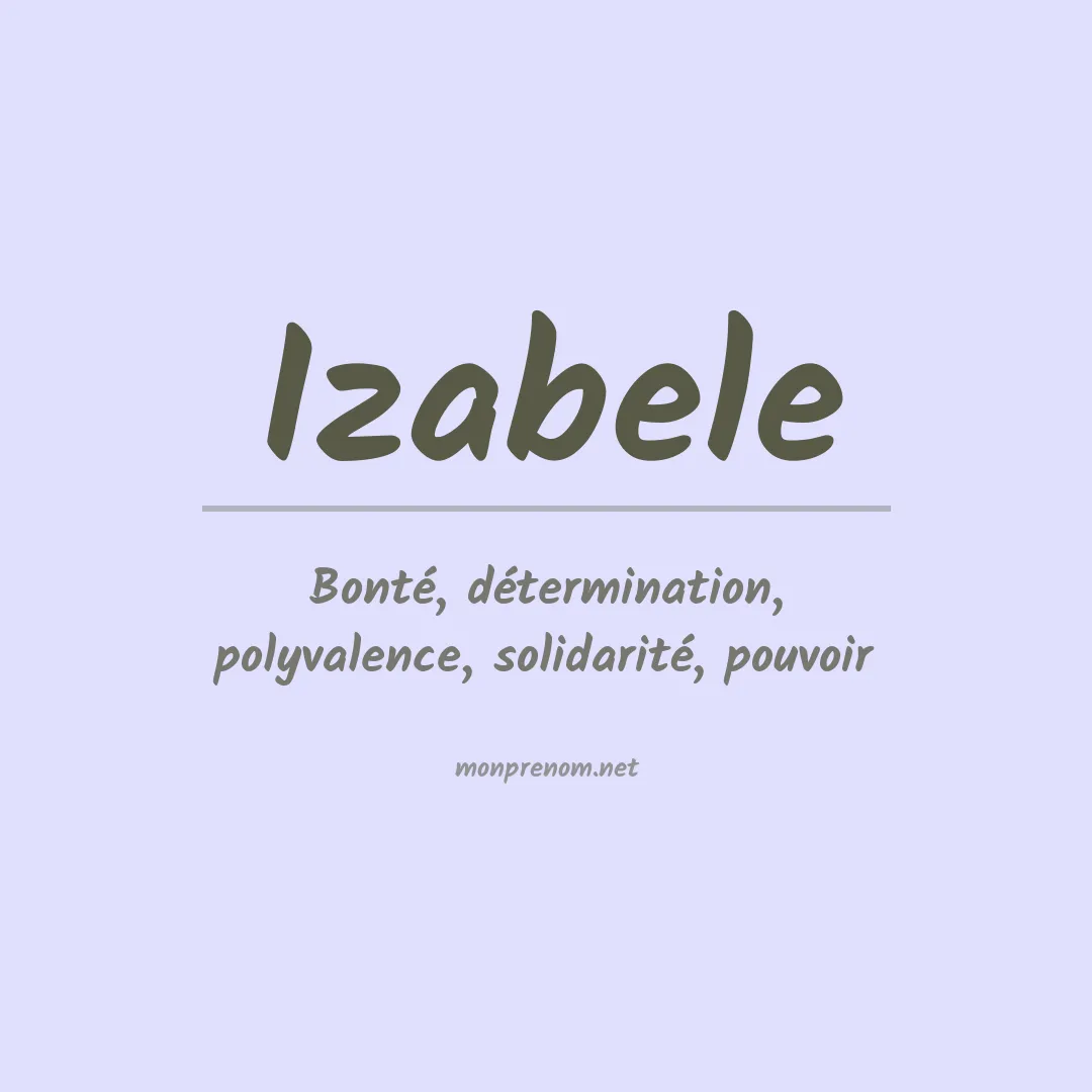Signification du Prénom Izabele