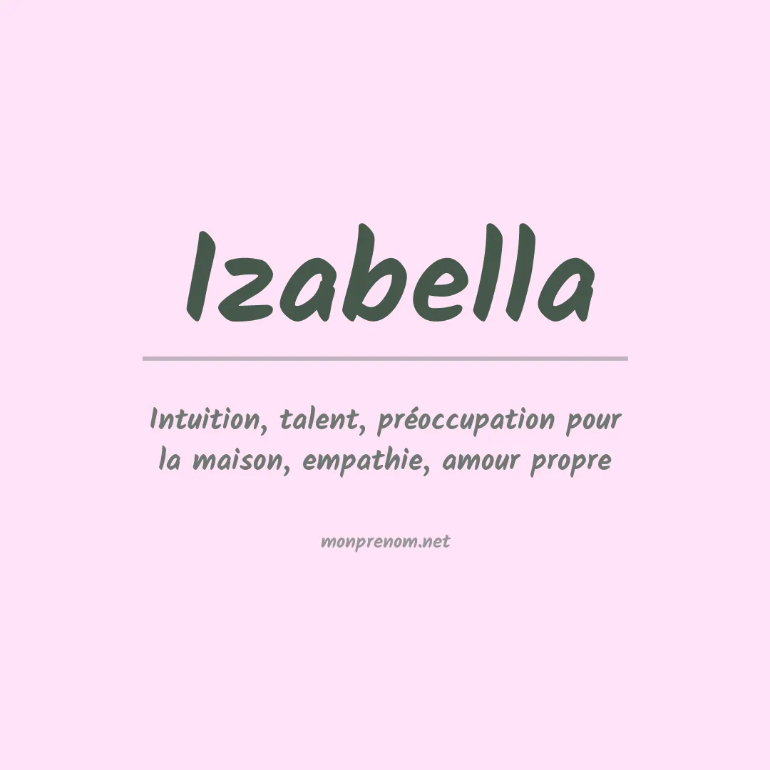 Signification du Prénom Izabella