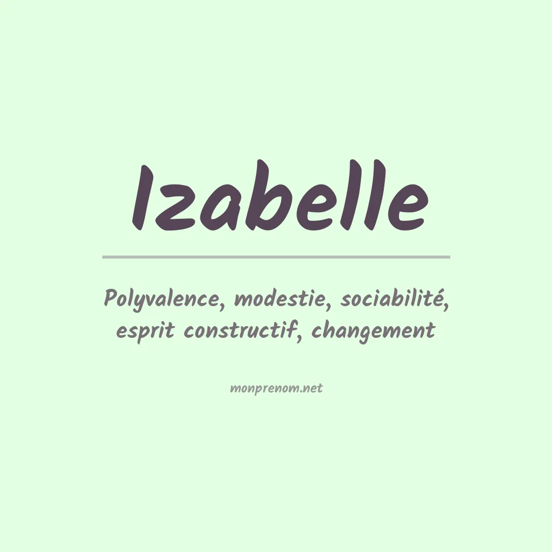 Signification du Prénom Izabelle