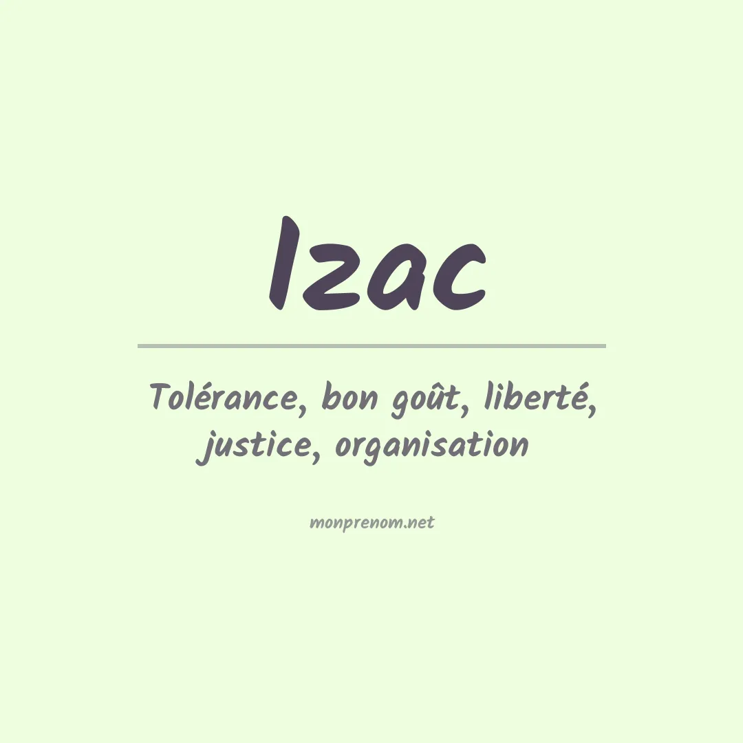 Signification du Prénom Izac