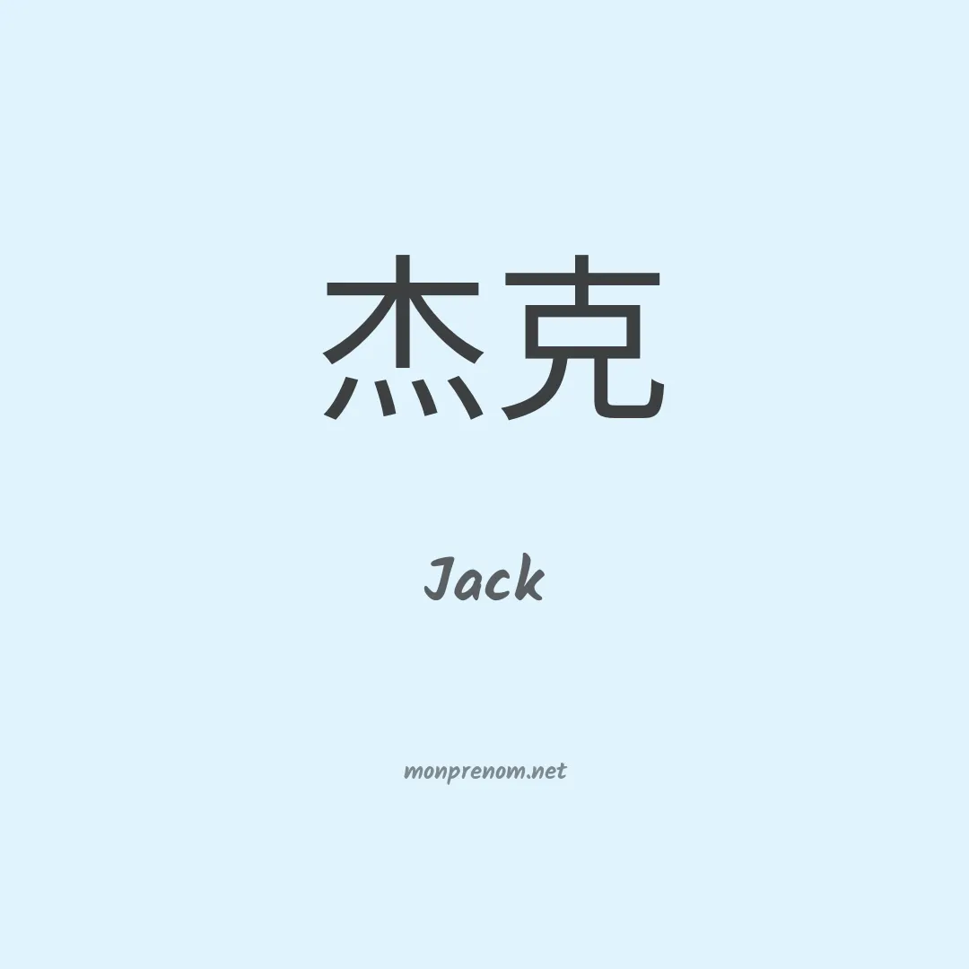 Signification du Pr nom Jack