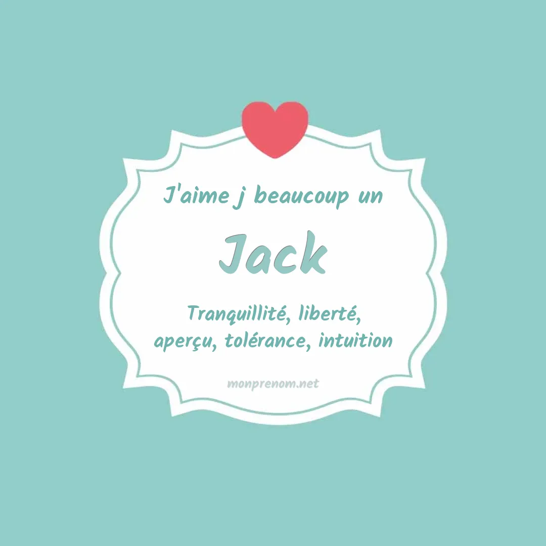 Signification du Pr nom Jack