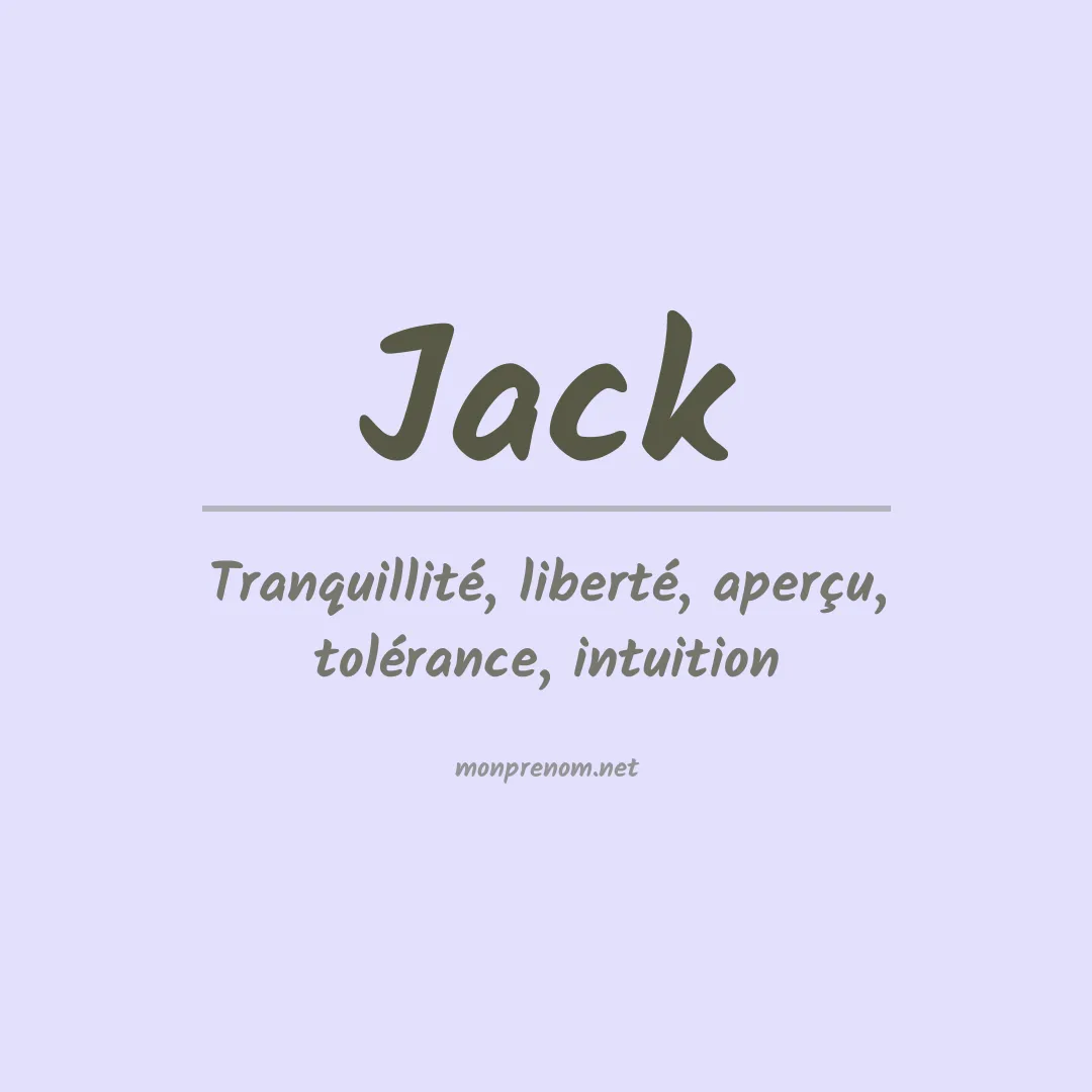 Signification du Prénom Jack