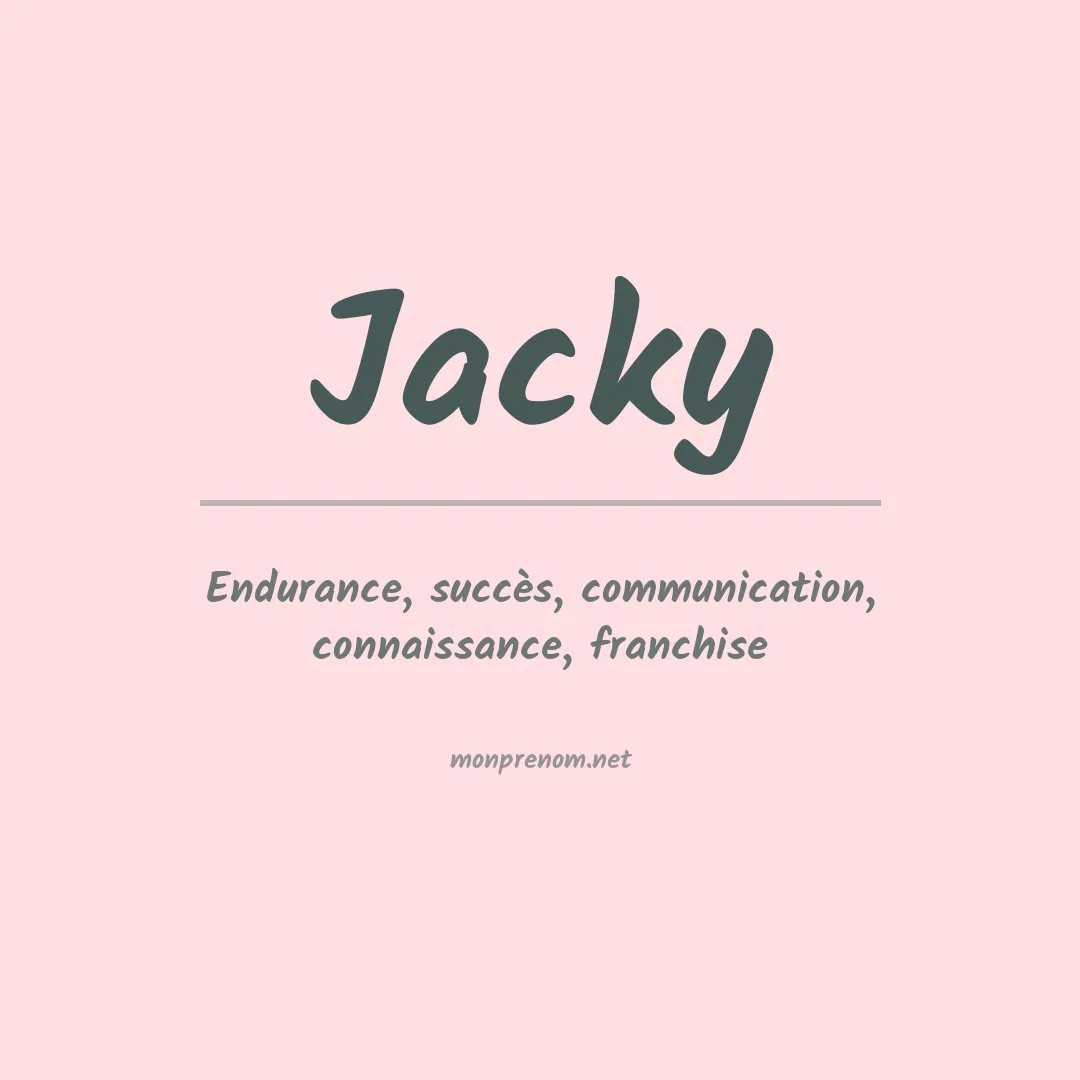 Signification du Prénom Jacky