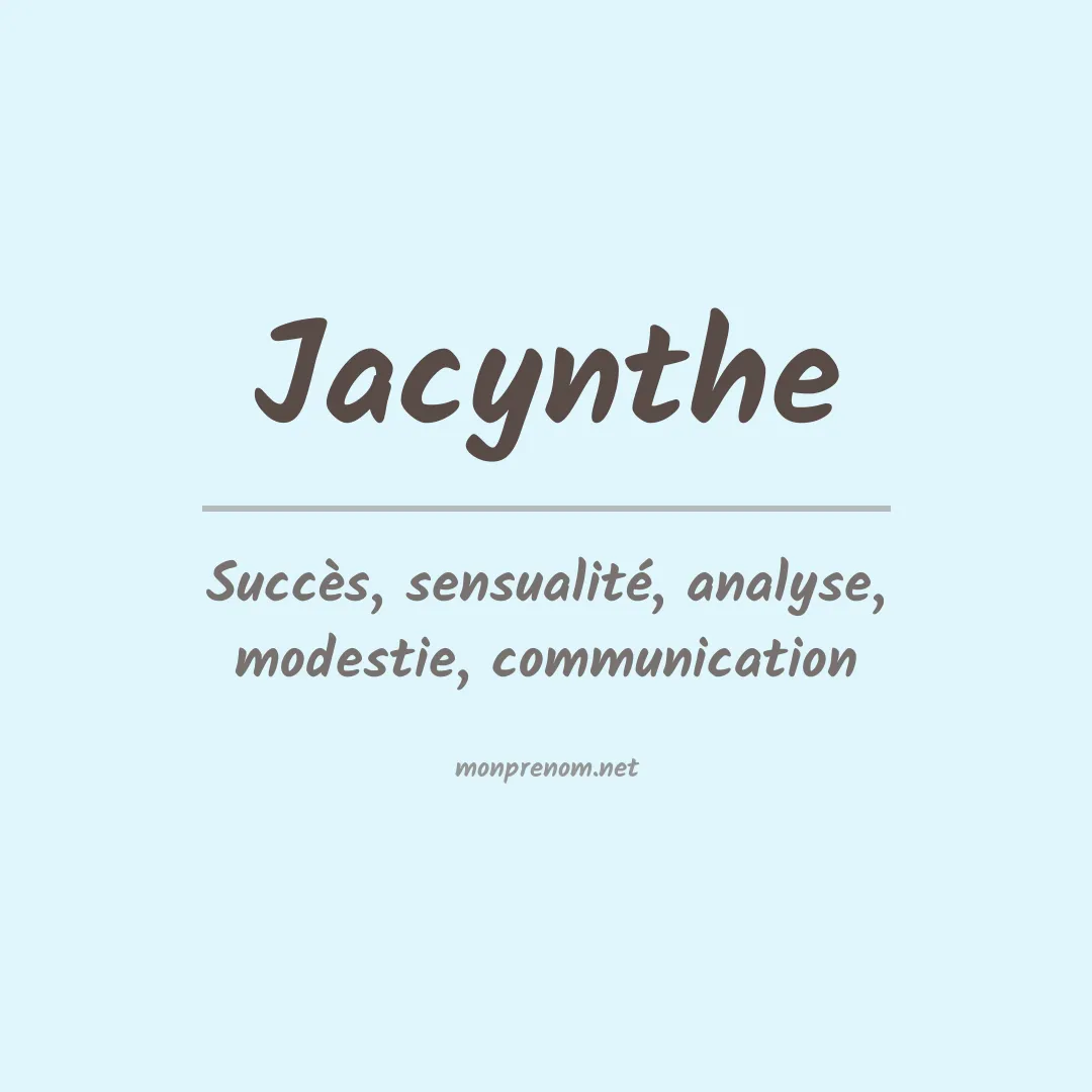 Signification du Prénom Jacynthe Signification du Prénom Jacynthe