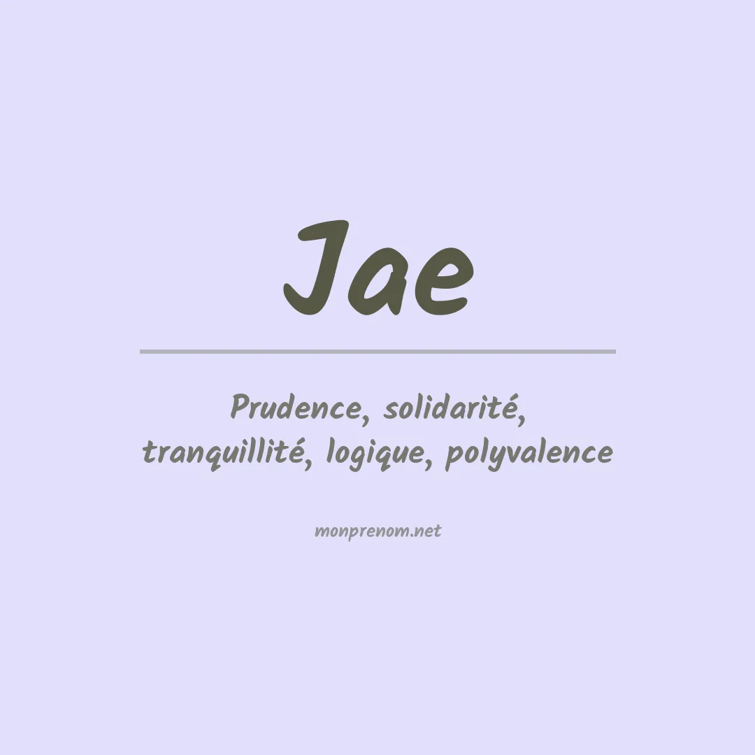 Signification du Prénom Jae Signification du Prénom Jae