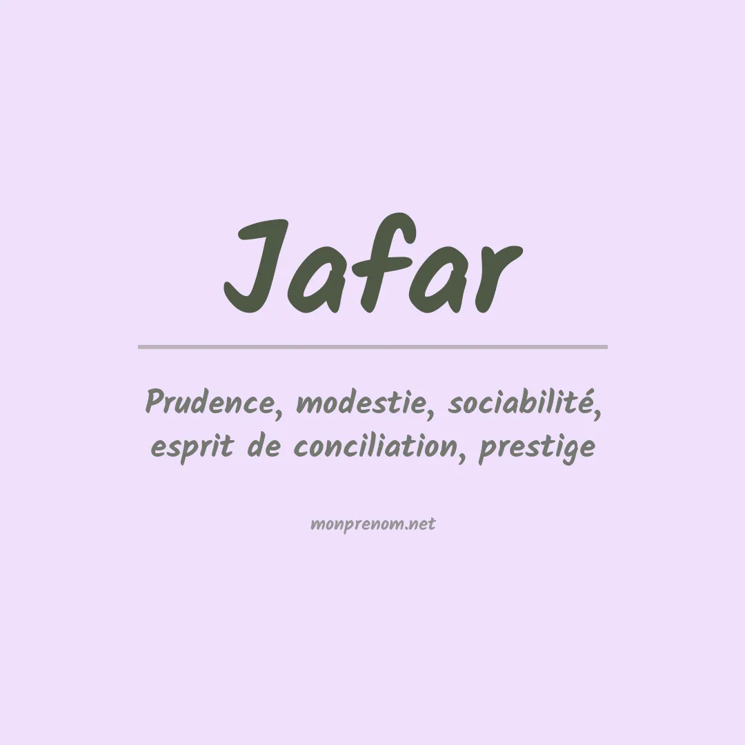 Signification du Prénom Jafar